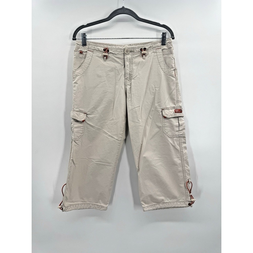 VTG 90s Y2K UnionBay Cargo Capri Pants 7 Crop Mid Rise Adjustable Retro Utility